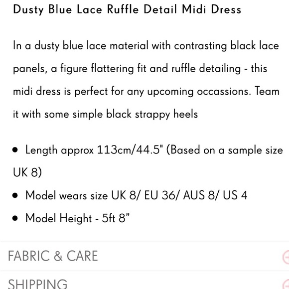 Blue Lace Midi Dress - Picture 6 of 6